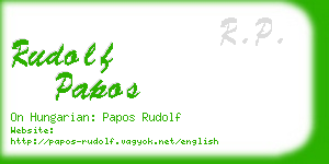 rudolf papos business card